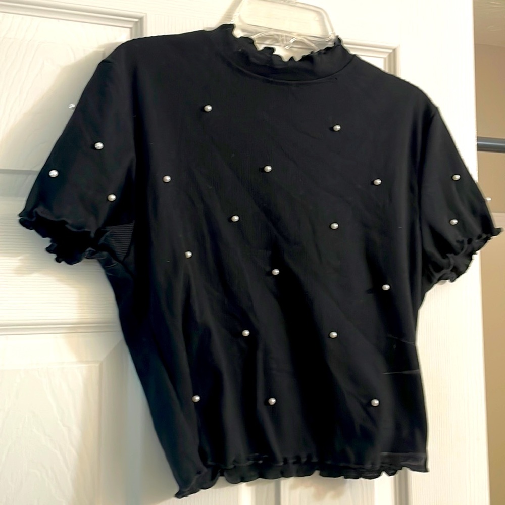 Elegant black dressy top